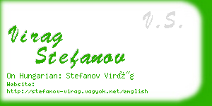 virag stefanov business card